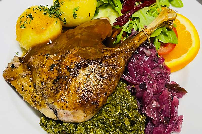 Gericht Traditionelles Gänse-Essen